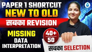 UGC NET Paper 1 DI Top 200 MCQs | Missing Data Interpretation Important Questions | Ayushi Mam
