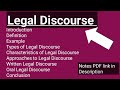 Legal Discourse/Notes PDF link in Description/@LiteratureandPS