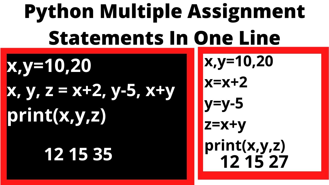 python multiple assignment list