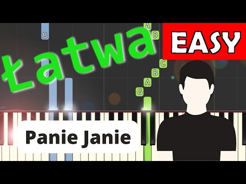 🎹 Panie Janie (Frère Jacques, Brother John) - Piano Tutorial (łatwa wersja) (EASY) 🎵 NUTY W OPISIE 🎼