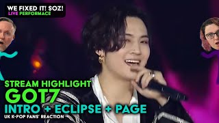 GOT7 – Intro + Eclipse + Page (Live) – UK K-Pop Fans Reaction