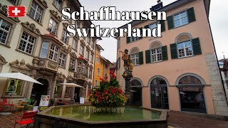 🇨🇭 Schaffhausen, Switzerland - Walking Tour of Switzerland's Charming Historic Town (Subtitles)