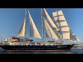 2021 greek island cruise on a tall sailing ship running on waves