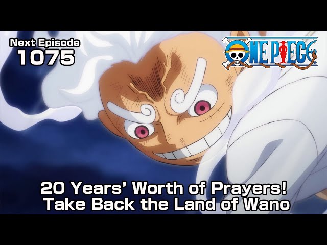 One Piece Episódio 1075: Qual é a data e hora de lançamento Crunchyroll ?