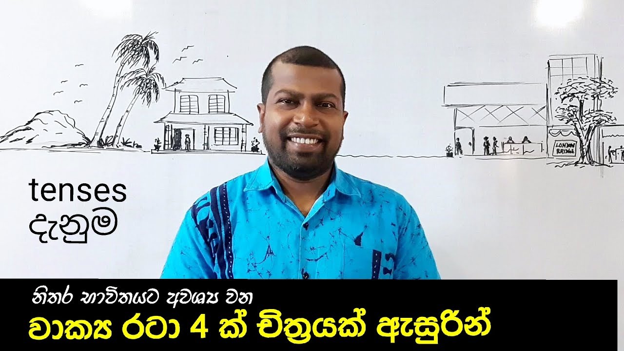 12 tenses in English ¦ 6th lesson ¦ කාල භේදය ¦  කර්තෘකාරක වාක්‍ය රටා.. 