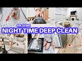 Night time deep clean with me  after dark speed cleaning motivation  homemaker  jamies journey