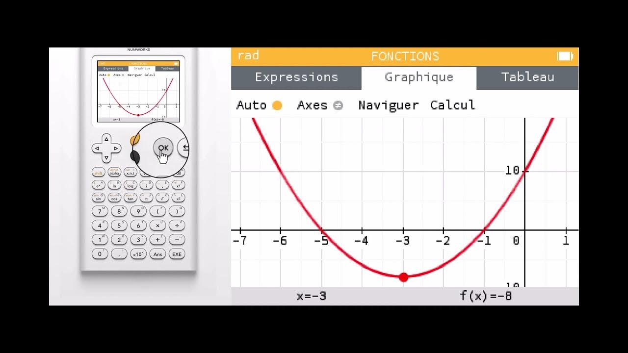 Calculatrice Numworks : Différentes formes d'une fonction polynôme du ...