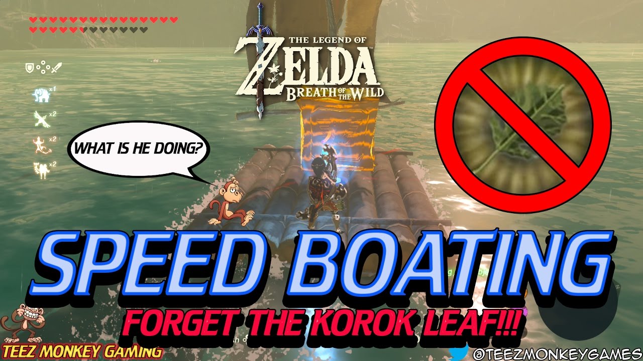 Zelda Breath of the Wild Speed Boating YouTube