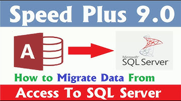 Speed Plus 9.0   How To Convert MS Access Existing Database to SQL Server / #solvererp /