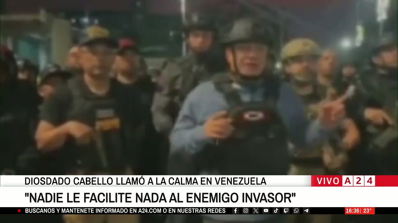 📢 CAPTURA DE NICOLÁS MADURO: "NADIE LE FACILITE NADA AL ENEMIGO INVASOR" - DIOSDADO CABELLO