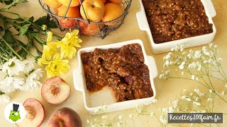 Recette | Crumble pêches, abricots & amandes