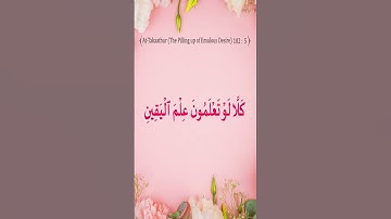 Sourate Al-Takathur | Noreen Siddiq (102) سورة التكاثر | نورين صديق