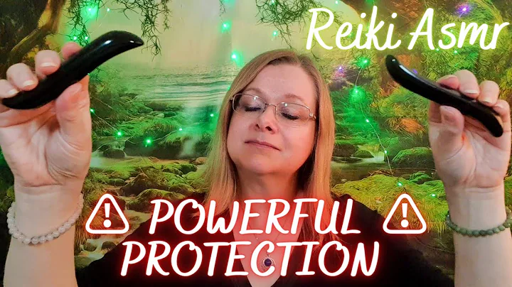 Powerful protection Reiki. Asmr Black obsidian crystal healing for psychic attack