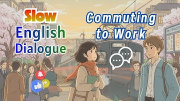 Easy and Slow English Conversation Practice | Commuting to Work |  ( A1 - B1 Level )