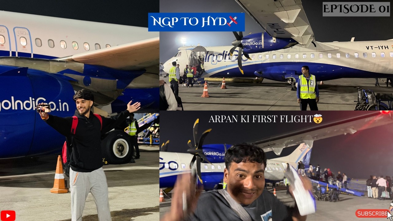 Our Trip Starts🥳 | Nagpur to Hyderabad Flight Vlog | EP 1 | Travel | Adhvain Dapurkar Vlogs |