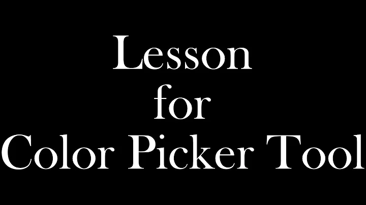 "Basic lessons for the Affinity Photo": Lesson for Color Picker Tool