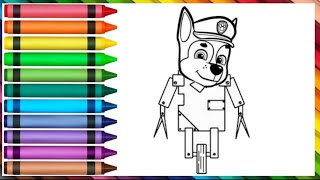 How to Draw Chase Easy | How to Draw Paw Patrol 🤖🤖🐶 @supereasydrawings  @MagicFingersArt [11]