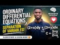ORDINARY DIFFERENTIAL EQUATION ON SEPARATION OF VARIABLES  PT2