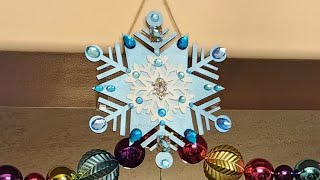 Dollar Tree  wood snowflake