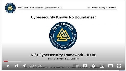 NIST CSF ID BE Lesson 2 Business Environment (revised)
