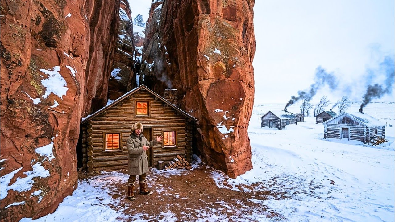 How He Positioned His Cabin Between Two Rock Faces — And Let the Stone Do the Heating for Free