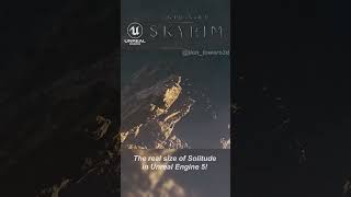 The lore-accurate scale of Solitude - Skyrim in Unreal Engine 5! #shorts #UE5 #skyrim #gaming