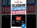 Telegram + n8n AI Automation Full Beginner Guide 🔥 #shorts (Step-by-Step)
