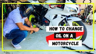 How to change oil on a motorcycle🏍
