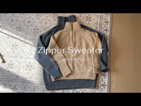 Zipper Sweater by Petite Knit | Differences in men&rsquo;s | Installing a zipper | Finished object