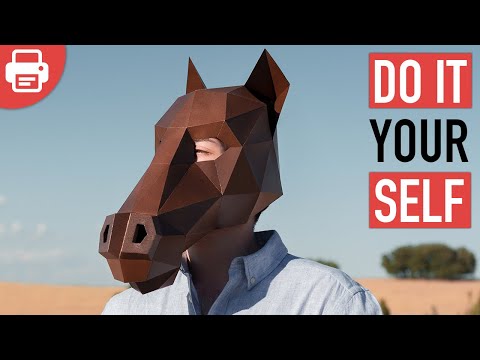 How to make a Horse Mask with Paper or Cardboard | DIY Printable Template