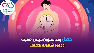 شوف عجائب قدرة الرحمن و حمل طبيعي مع مخزون مبيض صفر ودورة شهرية توقفت