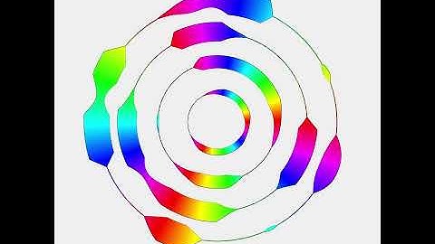 Gradation circle. Draw by openFrameworks