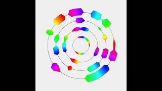 Gradation circle. Draw by openFrameworks