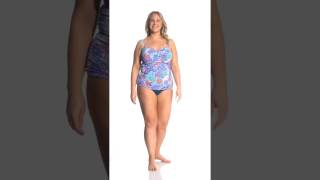 Sunsets Plus Size Impulse Iconic Twist Tankini Top (D/DD Cup) | SwimOutlet.com screenshot 5