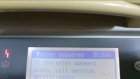 how to fix sc 500 problem on xerox machine