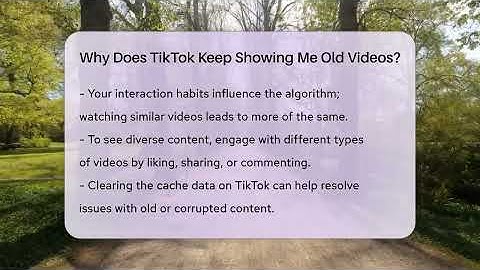 Why Does TikTok Keep Showing Me Old Videos? - Everyday-Networking