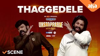 Thaggedhe Le ft. Allu Arjun |  Unstopabble with NBK | Rashmika | Sukumar | ahaVideoIN