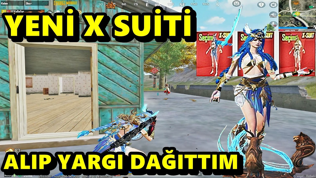 YENİ X SUİTİ ALIP YARGI DAĞITTIM ! MÜTHİŞ ŞANS BATUR GAME SOLO SQUAD PUBG MOBİLE