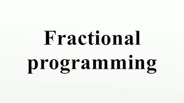 Fractional programming
