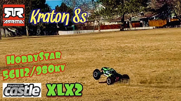 ARRMA KRATON 8s Castle XLX2 Hobbystar 56112/980kv quick run. W/ Eric Woolsey
