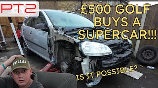 HOW TO TURN £500 into a £50,000 Supercar. Whilst learning mechanics in a driveway. Part 2