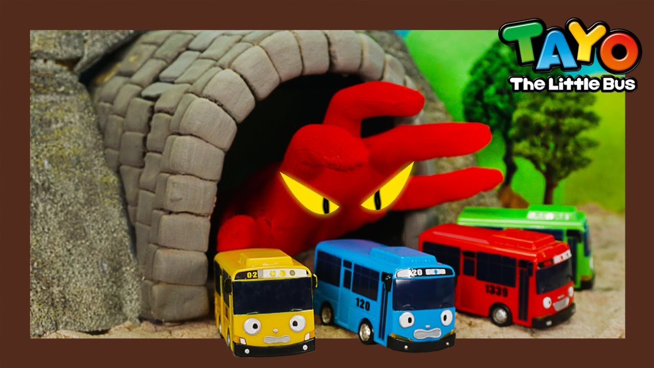 Учим цвета с Тайо Игрушки l Игра с цветом с тележкой l Пещерный призрак против эвакуатора