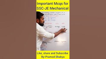 SSC JE Mechanical objective of Strength of Material #shorts #shortsvideo #som #sscje