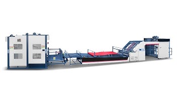New high speed flute laminator working with flip flop stacker