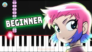 Scott Pilgrim Takes Off OP - "bloom" - BEGINNER Piano Tutorial & Sheet Music