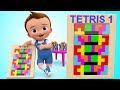 Tetris Puzzle Wooden Blocks Shapes Toy 3D - Learn Colors for Children Kids Baby  Educational Toys