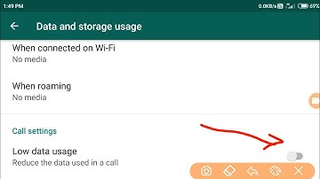 Whatsapp low data usage ON/OFF