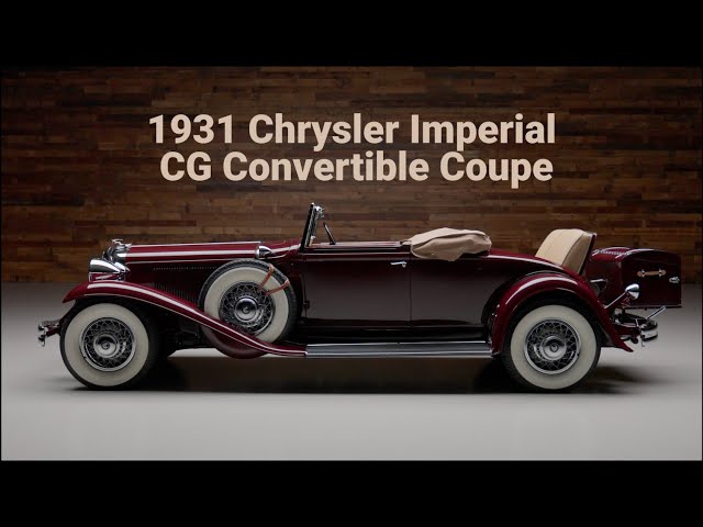 One of the most beautiful Chryslers of the Classic Era - 1931 Chrysler Imperial CG Convertible Coupe