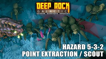 [Deep Rock Galactic] Hazard 5 C3 L2 Point Extraction 4P Scout No HP Lost Playthrough