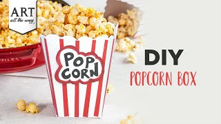 How to make Popcorn Box | DIY Popcorn Boxes | Mini Popcorn box | Origami Popcorn Box | @VENTUNOART